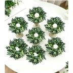 Kandelaar bloemenkrans 25 cm – set van 6