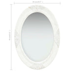 Wandspiegel wit barok stijl – 70 cm