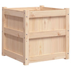 Plantenbak grenenhout wit – 50x50x50 cm