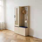 Garderobekast met spiegel houtkleurig – 63 cm – sfeerbeeld
