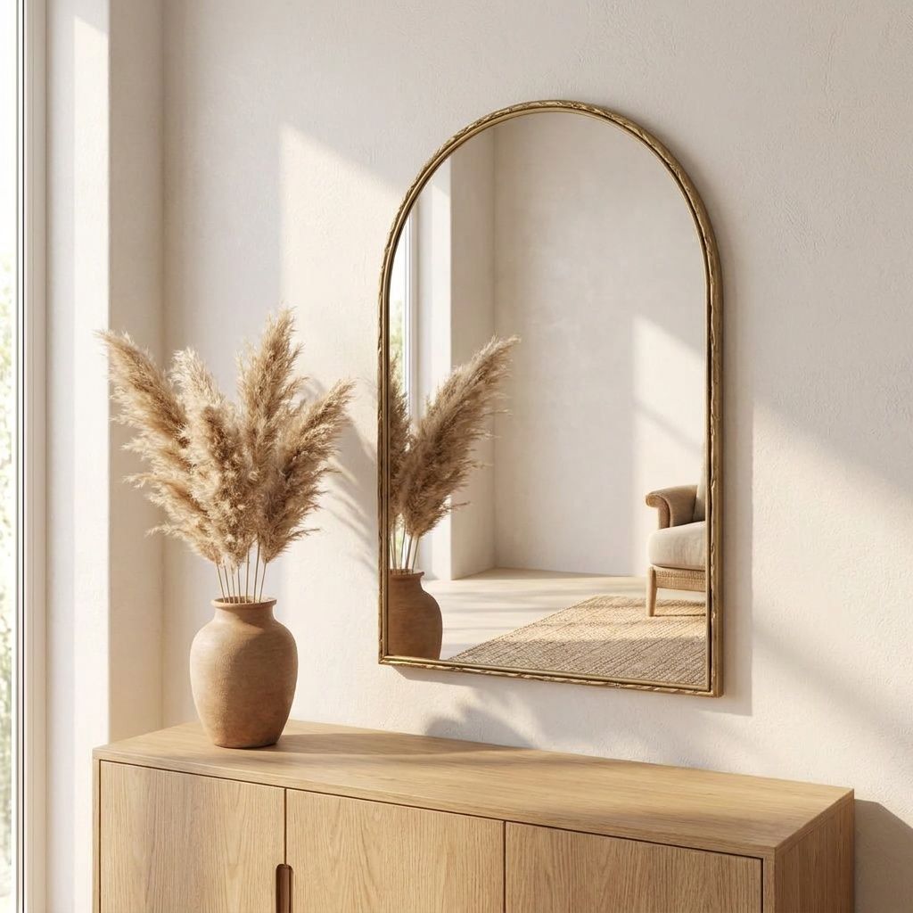 Boogspiegel goud – 91 cm – sfeerbeeld