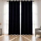 Verduisterend gordijn fluweel met ringen – 290x245 cm – sfeerbeeld