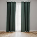 Verduisterende gordijnen groen linnenlook – 140x245 cm – sfeerbeeld
