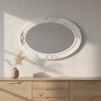 Wandspiegel wit barok stijl – 70 cm – sfeerbeeld
